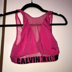 Calvin Klein hot pink sports bra